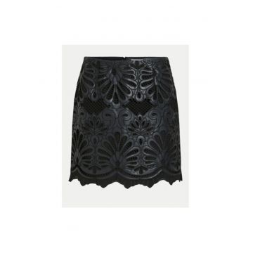 Fusta dama -  304768675 - Piele ecologica - Negru