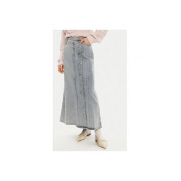 Fusta dama -  304891519 - Bumbac organic - Albastru