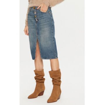 Fusta dama -  304899621 - Bumbac - Albastru