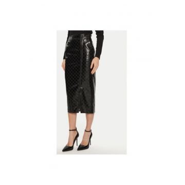 Fusta dama -  304991165 - Piele ecologica - Negru