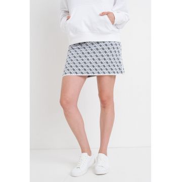 Fusta din amestec de lana cu model monograma