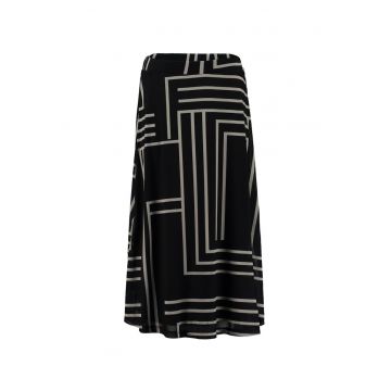 Fusta maxi cu model si talie elastica
