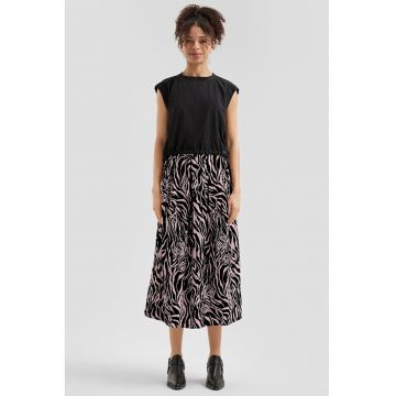 Fusta midi cu animal print