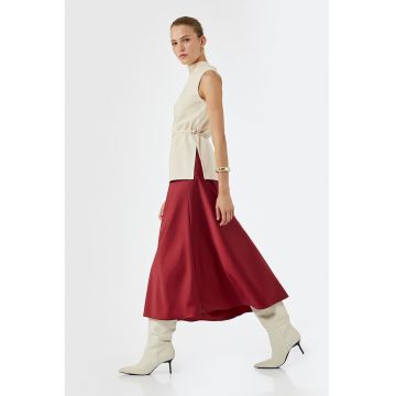 Fusta midi de satin