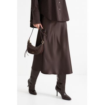Fusta midi din satin