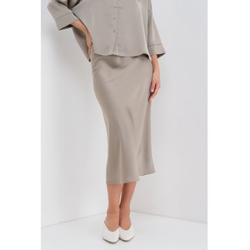 Fusta midi din satin