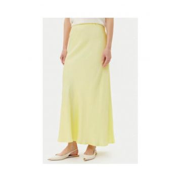 Fusta  model TD0472 DU PULCINO - galben - 100% viscoza