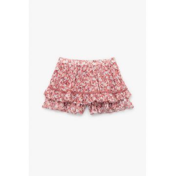 Fusta-pantalon scurta cu model floral