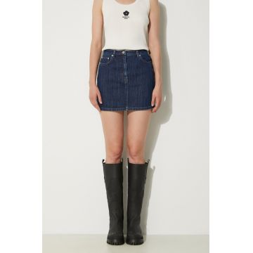 Kenzo fustă din denim Mini Skirt Stripped Jacquard mini, creion, FE62DJ2806F2.DD