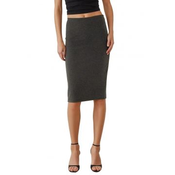 Fusta bodycon dama  nylon/viscoza - gri