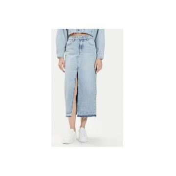 Fusta dama -  303802202 - Bumbac - Albastru