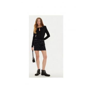 Fusta dama -  304295126 - Viscoza/Nylon - Negru