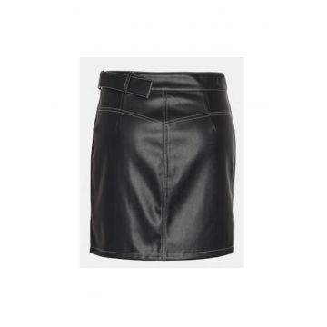 Fusta dama -  304870163 - Piele ecologica - Negru