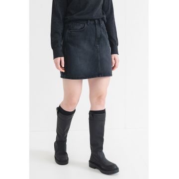 Fusta de denim cu 5 buzunare