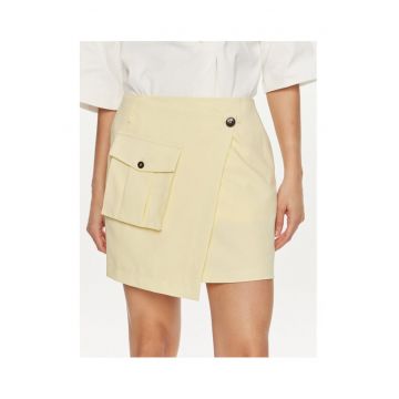 Fusta  galben - marimea 36 - poliester/lana