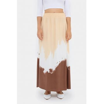Fusta lunga dama  viscoza - broderie florala - multicolor
