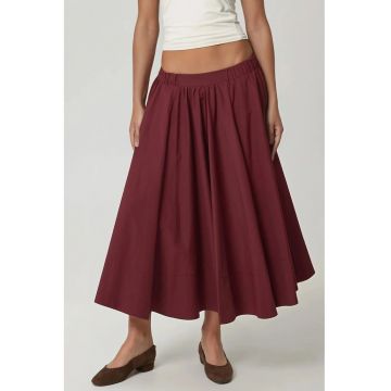 Fusta Maxi  A-Form Fit - visiniu - material usor textil
