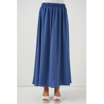 Fusta maxi  albastra - poliester-elastan