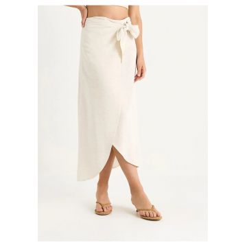 Fusta maxi  cu funda - bej - textil
