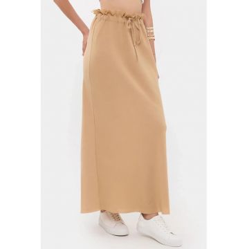 Fusta maxi dama  bumbac - maro