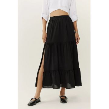 Fusta maxi dama  bumbac - negru