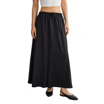 Fusta maxi dama  bumbac/poliester - negru