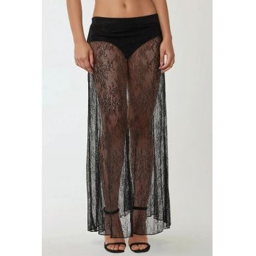 Fusta maxi dama  dantela - negru