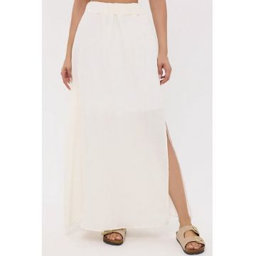 Fusta maxi dama  poliester - alb