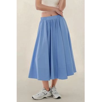 Fusta maxi dama  textil - albastru
