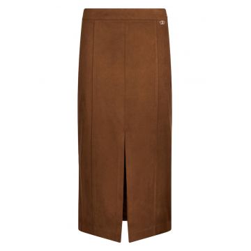 Fusta midi cu slit frontal