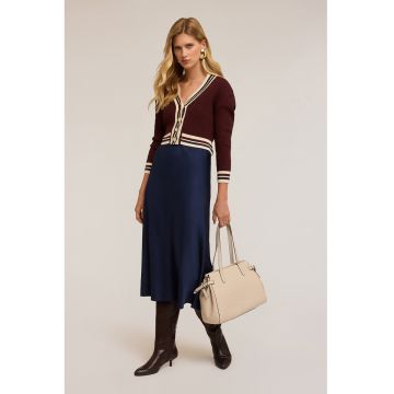 Fusta midi din satin