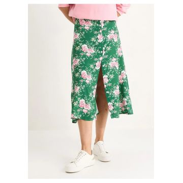 Fusta midi -  imprimeu floral - multicolor - viscoza