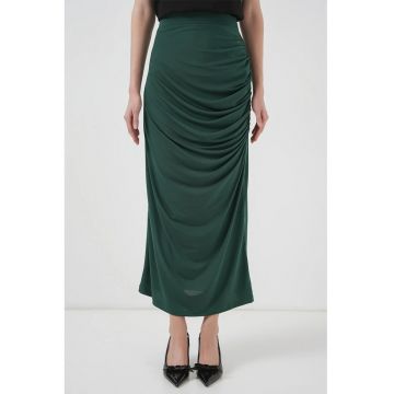 Fusta midi -  mulata - verde - poliester-elastan