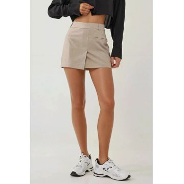 Fusta mini dama -  textil - bej