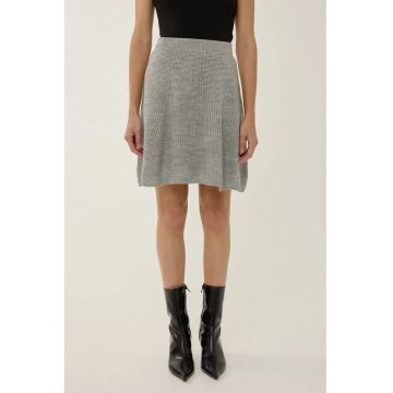 Fusta mini dama -  tricot - gri