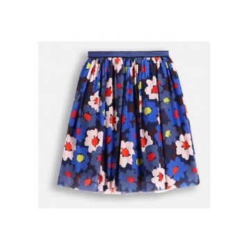 Fusta mini evazata cu imprimeu floral