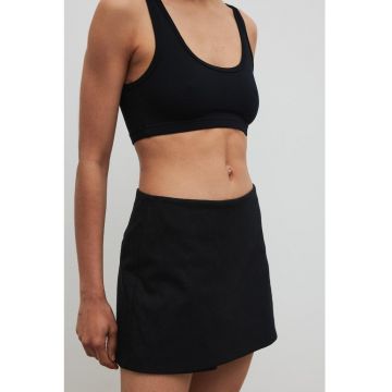 Fusta-pantalon din amestec de in