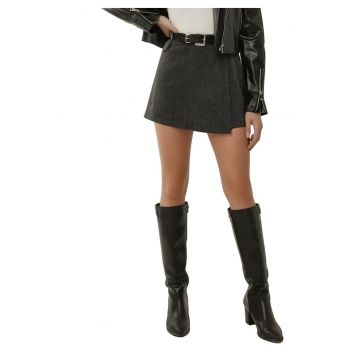 Fusta pantalon mini dama  poliester - gri