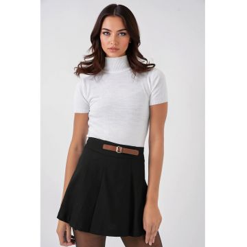 Fusta scurta -  cu funda - neagra - poliester