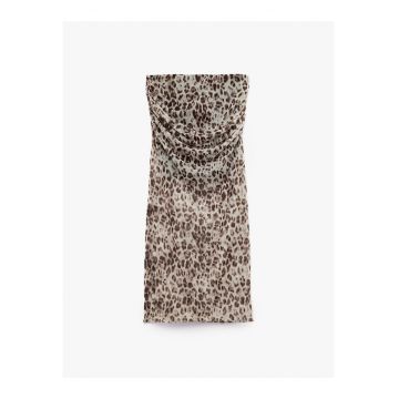 Fusta cambrata cu animal print
