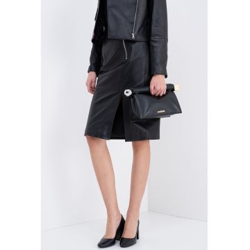 Fusta creion din piele Leomira