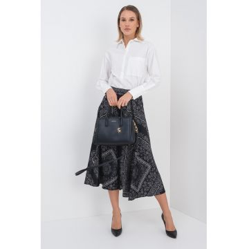 Fusta cu model si talie inalta