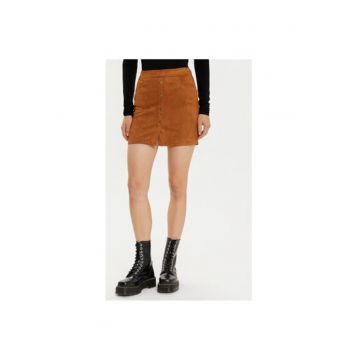 Fusta dama -  304838996 - Piele ecologica - Maro