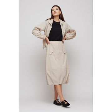 Fusta dama bej midi Fusta dama bej midi