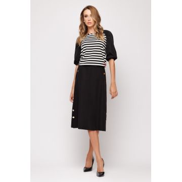 Fusta dama midi cu nasturi Fusta dama midi cu nasturi