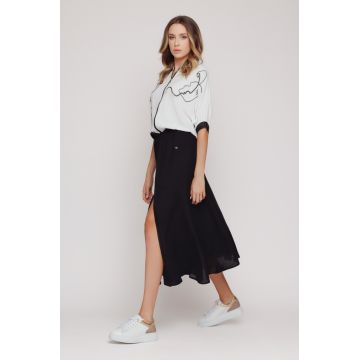 Fusta dama neagra asimetrica