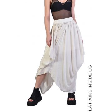 Fusta de vara asimetrica cu buzunare