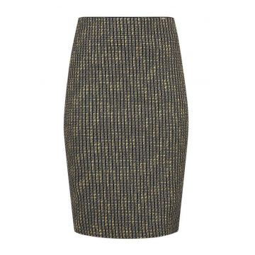 Fusta din tweed boucle cu insertii de lurex