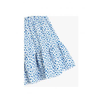 Fusta evazata cu model floral