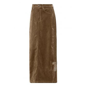 Fusta lunga dreapta din denim